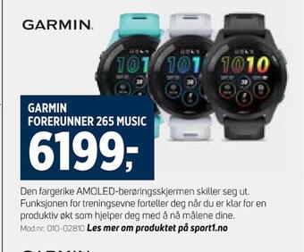 Sport 1 Garmin forerunner 265 music tilbud