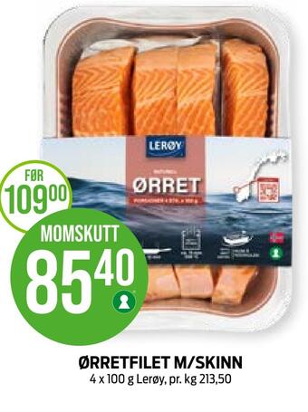 Kiwi Ørretfilet m/skinn tilbud