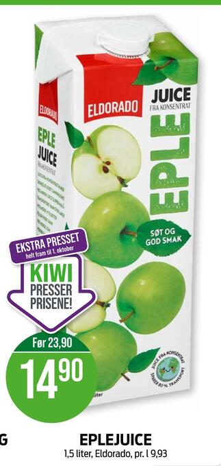 Kiwi Eplejuice tilbud