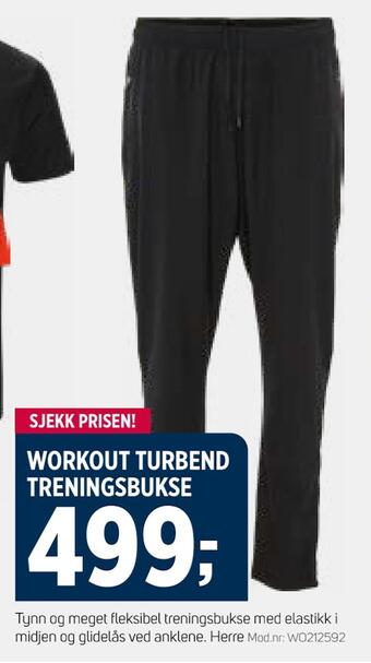 Sport 1 Workout turbend treningsbukse tilbud