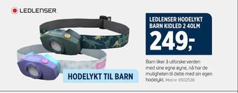 Sport 1 Ledlenser hodelykt barn kidled 2 40lm tilbud