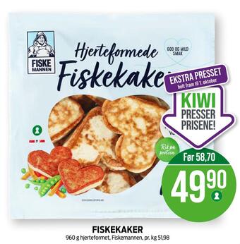 Kiwi Fiskekaker tilbud