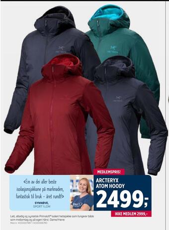 Sport 1 Arcteryx atom hoody tilbud