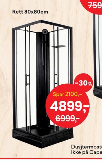 Right Price Tiles Cape dusjkabinett sort tilbud