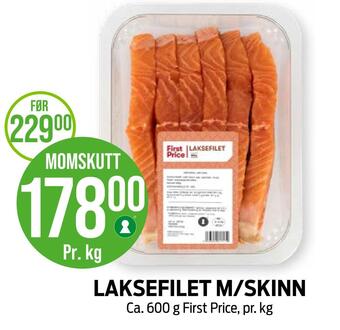 Kiwi Laksefilet m/skinn tilbud