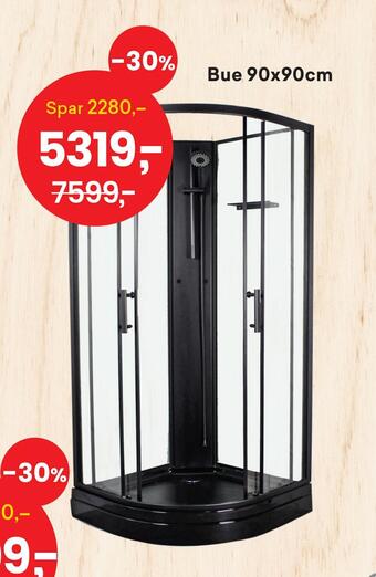 Right Price Tiles Cape dusjkabinett sort tilbud