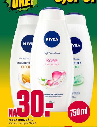 Europris Nivea dusjsåpe tilbud