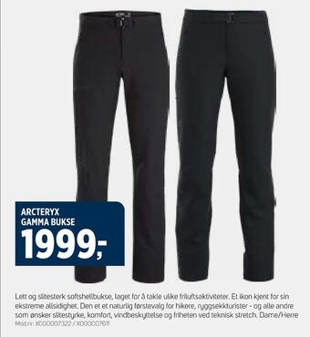 Sport 1 Arcteryx gamma bukse tilbud