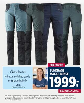 Sport 1 Lundhags makke bukse tilbud