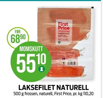 Kiwi Laksefilet naturell tilbud