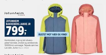 Sport 1 Jotunheim bakkeberg jakke jr tilbud
