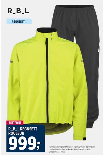 Sport 1 R_b_l regnsett rouleur tilbud