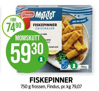 Kiwi Fiskepinner tilbud