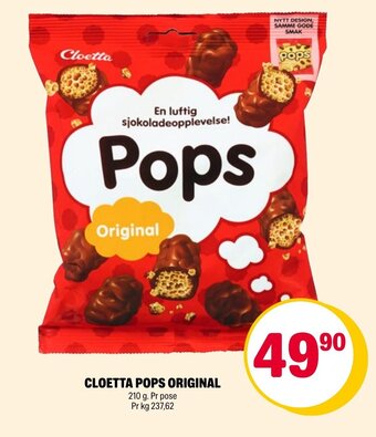 Coop Extra CLOETTA POPS ORIGINAL tilbud