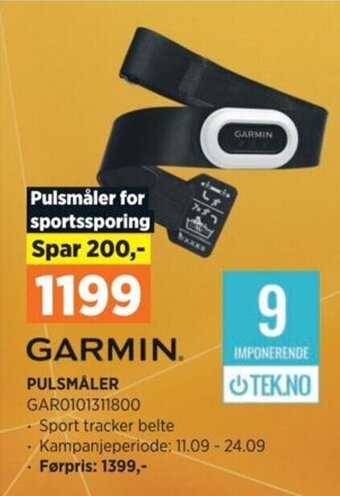 POWER PULSMÅLER GARO101311800 tilbud