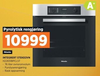 POWER Miele INTEGRERT STEKEOVN H22651BPCLST tilbud