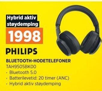 POWER PHILIPS BLUETOOTH-HODETELEFONER TAH9505BK00 tilbud