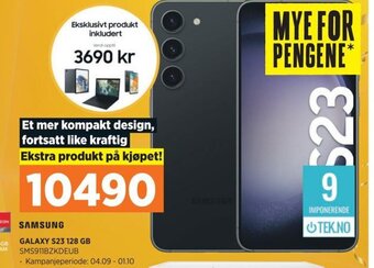 POWER SAMSUNG GALAXY S23 128 GB SMS911BZKDEUB tilbud