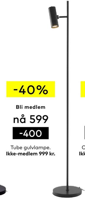 Skeidar Tube gulvlampe tilbud