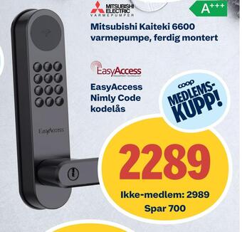 Coop Byggmix Easyaccess nimly code kodelås tilbud