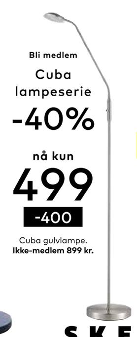 Skeidar Cuba gulvlampe tilbud