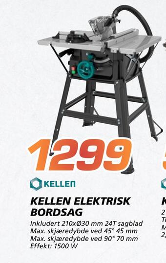 Coop Byggmix Kellen elektrisk bordsag tilbud