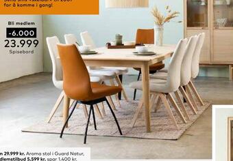 Skeidar Aroma stol i guard natur tilbud