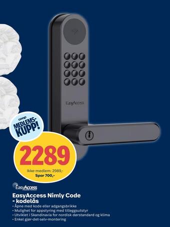 Coop Obs Easyaccess nimly code - kodelås tilbud