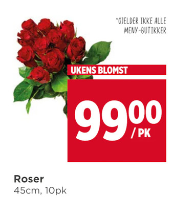 Meny Roser tilbud