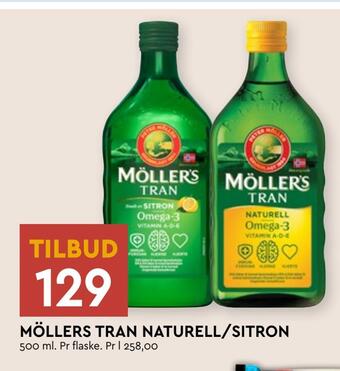 Coop Mega Möllers tran naturell/sitron tilbud