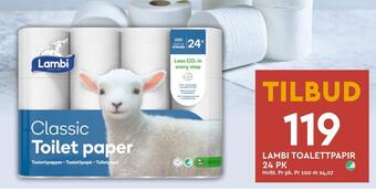 Coop Mega Lambi toalettpapir 24 pk tilbud