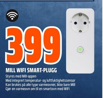 Obs Bygg Mill wifi smart-plugg tilbud