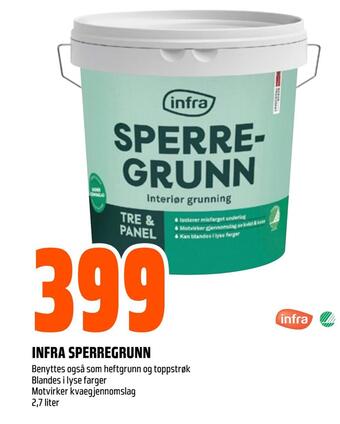 Obs Bygg Infra sperregrunn tilbud