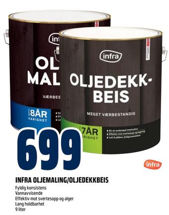 Obs Bygg Infra oljemaling/oljedekkbeis tilbud