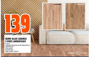 Obs Bygg Berry alloc cadenza 1-stavs laminatgulv tilbud