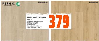 Obs Bygg Pergo rigid vinylgulv tilbud