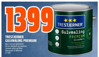 Obs Bygg Trestjerner gulvmaling premium tilbud