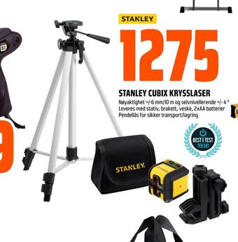 Obs Bygg Stanley cubix krysslaser tilbud