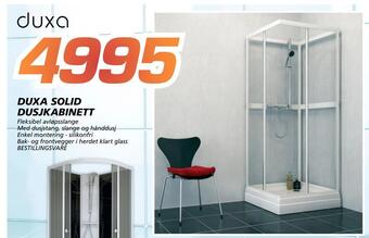 Coop Byggmix Duxa solid dusjkabinett tilbud