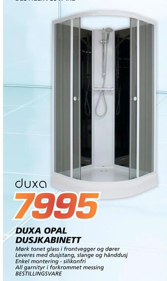 Coop Byggmix Duxa opal dusjkabinett tilbud
