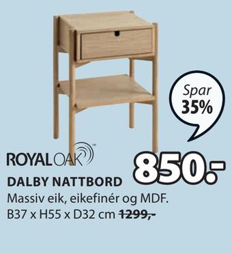 JYSK Dalby nattbord tilbud