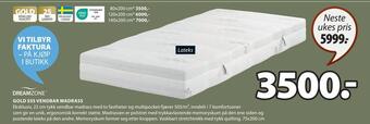 JYSK Gold s55 vendbar madrass tilbud