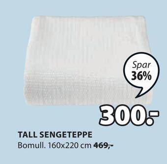 JYSK Tall sengeteppe tilbud