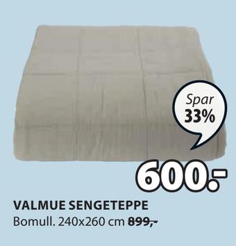 JYSK Valmue sengeteppe tilbud