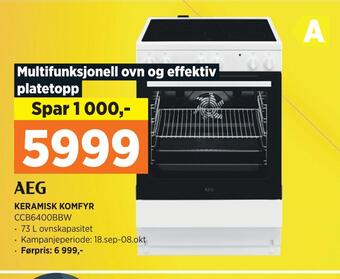 POWER Keramisk komfyr tilbud