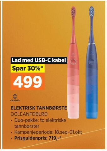 POWER Elektrisk tannbørste tilbud