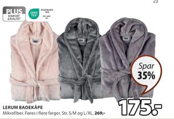 JYSK Lerum badekåpe tilbud