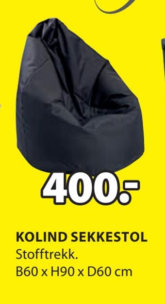 JYSK Kolind sekkestol tilbud