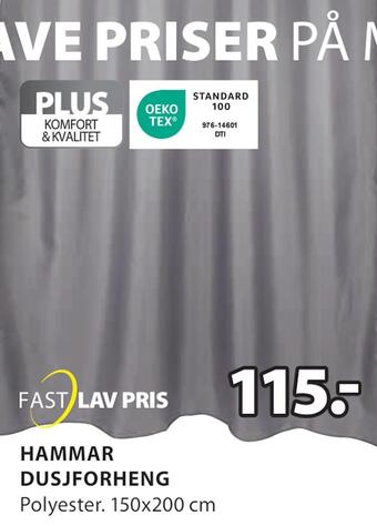JYSK Hammar dusjforheng tilbud