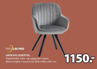 JYSK Onsevig lenestol tilbud